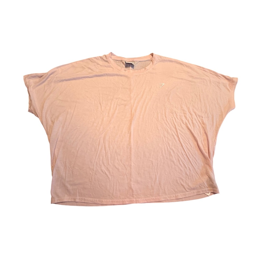 Gymshark Womens Large Pink Oversized Short Sleeve Training Gym Shirt Large